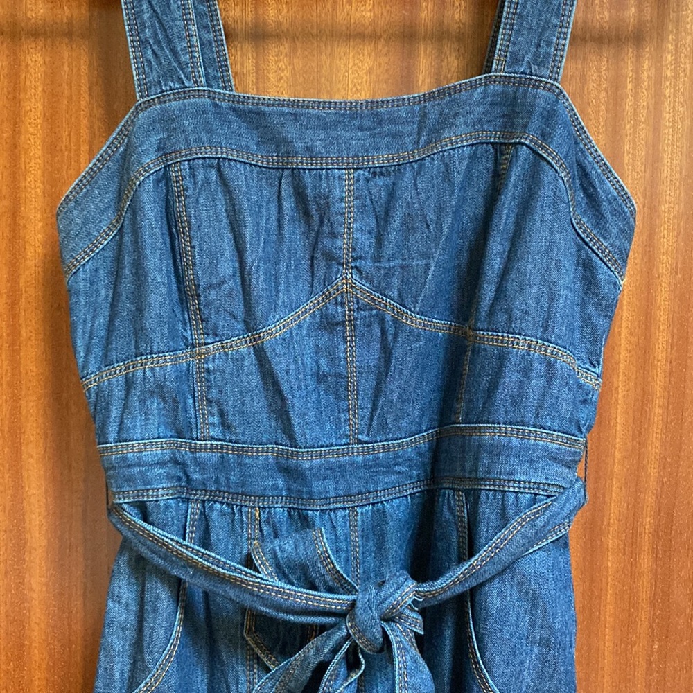 Anthropologie Pilcro Denim Blue Wide-Leg Jumpsuit - Picture 8 of 12